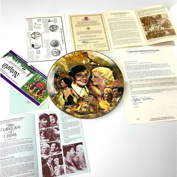 Vintage The Golden Age of Cinema “The King and His Ladies” Collector Plate CE068 - Picture 1 of 6